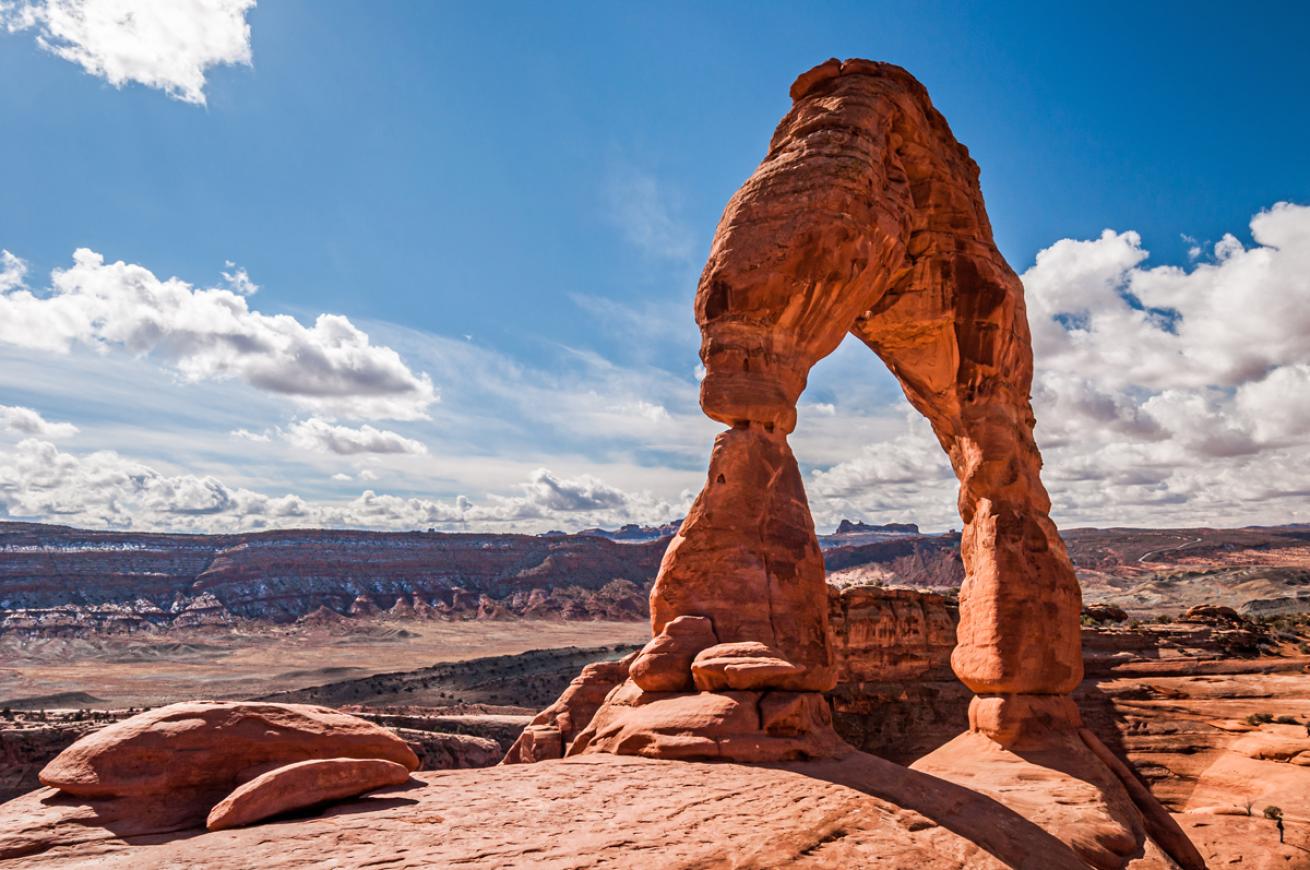 Orange stone arch