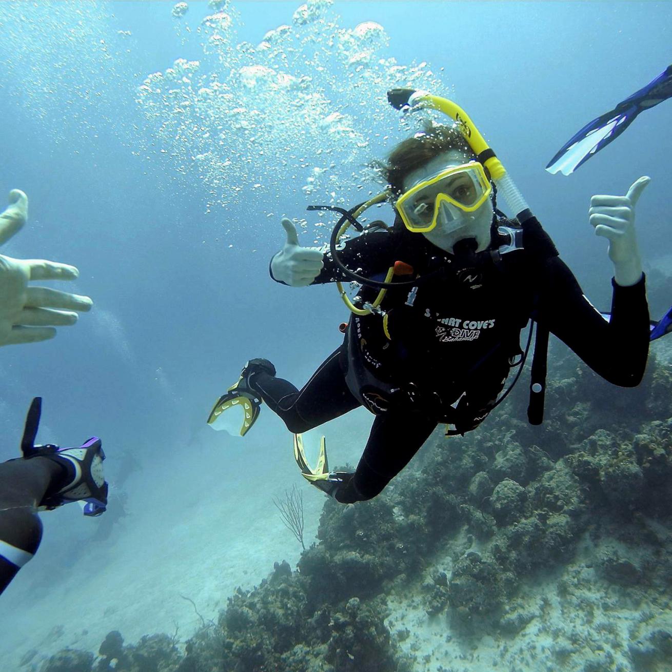 The first open water dives of the author.